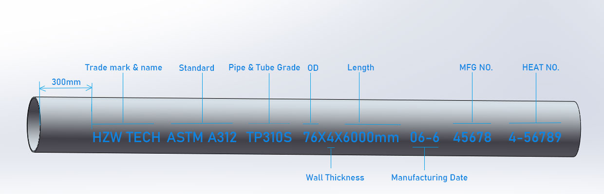 pipe and tube surface logo printing 